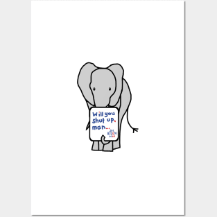 Small Elephant with Joe Biden First Debate Quote Posters and Art